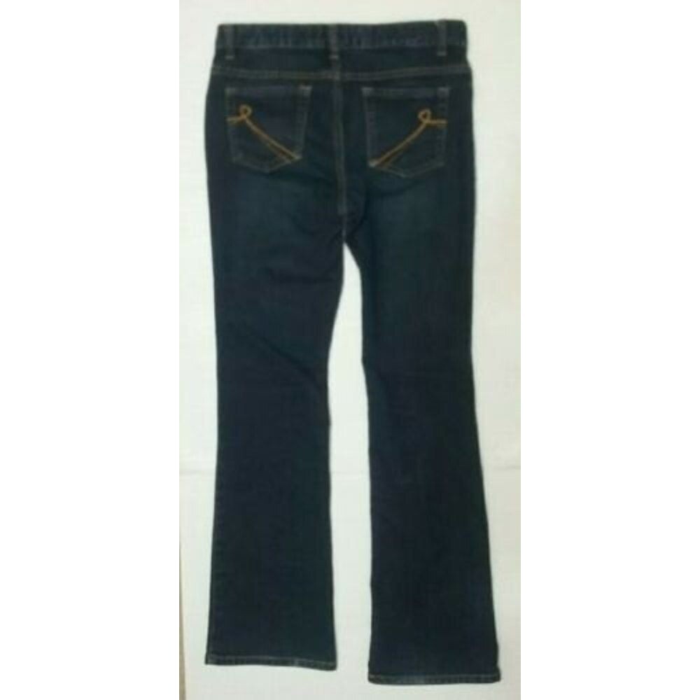 The Children's Place Dark Blue Denim Jeans with Yellow Stitching - Picture 3 of 9